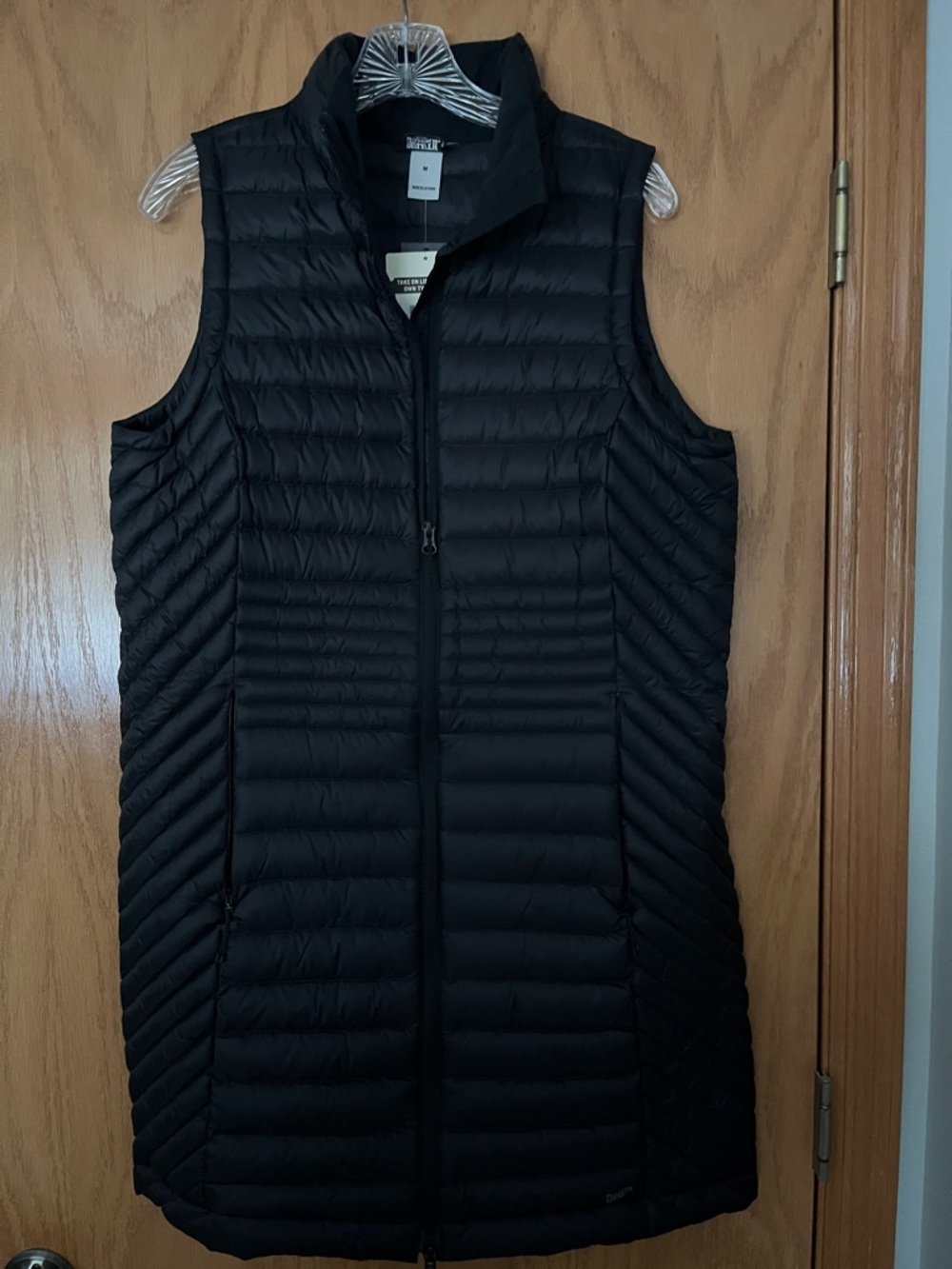Duluth Trading Co Black Quilted Long Lightweight Women's Vest